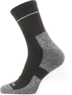 Sealskinz Solo QuickDry Enkelsokken, Zwart/grijs