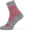 Sealskinz Waterproof All Weather Enkelsokken, Rood/grijs -Sport- En Outdoorkleding sealskinz waterproof all weather ankle socks red grey marl 1