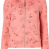 Sherpa Gita Jas Met Volledige Rits Dames, Roze -Sport- En Outdoorkleding sherpa gita full zip jacket women brick dust floral 1