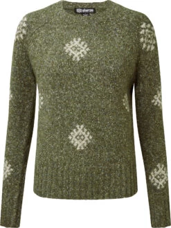 Sherpa Vindo Crew Sweater Dames, Groen