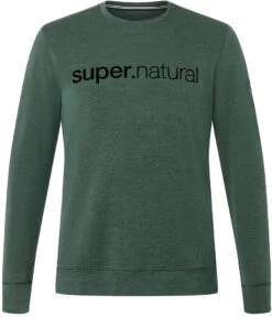 Super.natural 3D Signature Crew Sweater Heren, Grijs