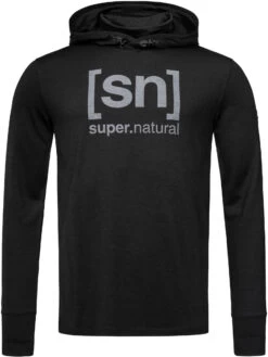 Super.natural Alpine Trui Met Capuchon Heren, Zwart