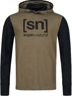 Super.natural Alpine Trui Met Capuchon Heren, Olijf