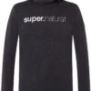 Super.natural Alpine II Trui Met Capuchon Heren, Zwart -Sport- En Outdoorkleding supernatural alpine ii hooded sweater men jet black fresh white 1