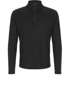 Super.natural Base 175 1/4 Zip Top Heren, Zwart