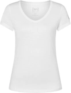 Super.natural BASE V-NECK TEE 140 Dames, Wit