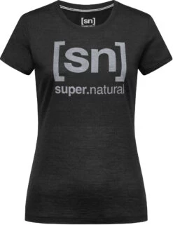 Super.natural Essential I.D. T-shirt Dames, Zwart