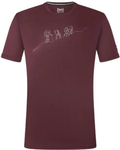 Super.natural Hiking Tee Heren, Rood