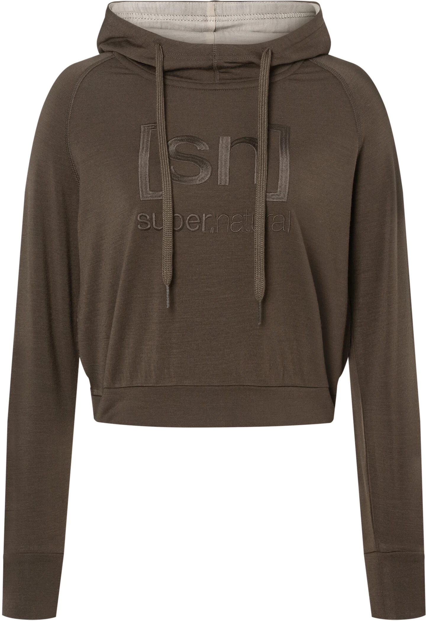 Super.natural Liquid Flow Logo Hoody Dames, Bruin 3 Super.natural Liquid Flow Logo Hoody Dames, Bruin