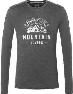 Super.natural Mountain Lovers LS Shirt Heren, Grijs