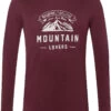 Super.natural Mountain Lovers LS Shirt Heren, Rood