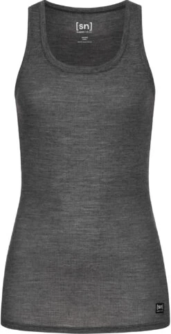 Super.natural Rib Tanktop Dames, Grijs