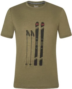 Super.natural Skiing Gear Tee Heren, Olijf