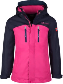 TROLLKIDS Bryggen 3-in-1 Jas Meisjes, Blauw/roze