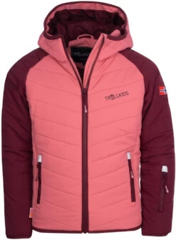 TROLLKIDS Myrkdalen Sneeuwjack Kinderen, Roze/rood