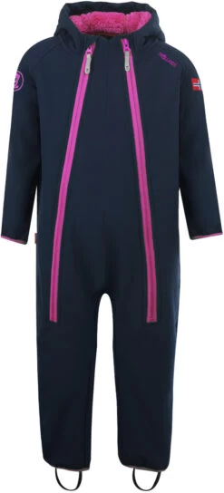 TROLLKIDS Nordkapp Overall Kinderen, Blauw/roze