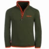 TROLLKIDS Nordland Halve Rits Kinderen, Groen -Sport- En Outdoorkleding trollkids nordland half zip kids forest green flame orange 1