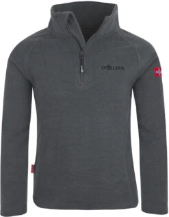 TROLLKIDS Rondane Shirt Met Halve Rits Kinderen, Grijs