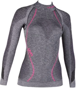 UYN Ambityon Melange UW Longsleeve Col Shirt Dames, Zwart