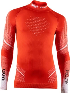 UYN Natyon 2.0 UW LS Schildpad Hals Shirt, Rood