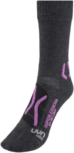 UYN Trekking Superleggera Sokken Dames, Grijs/violet