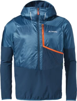 VAUDE Larice Jas Met Halve Rits Heren, Blauw