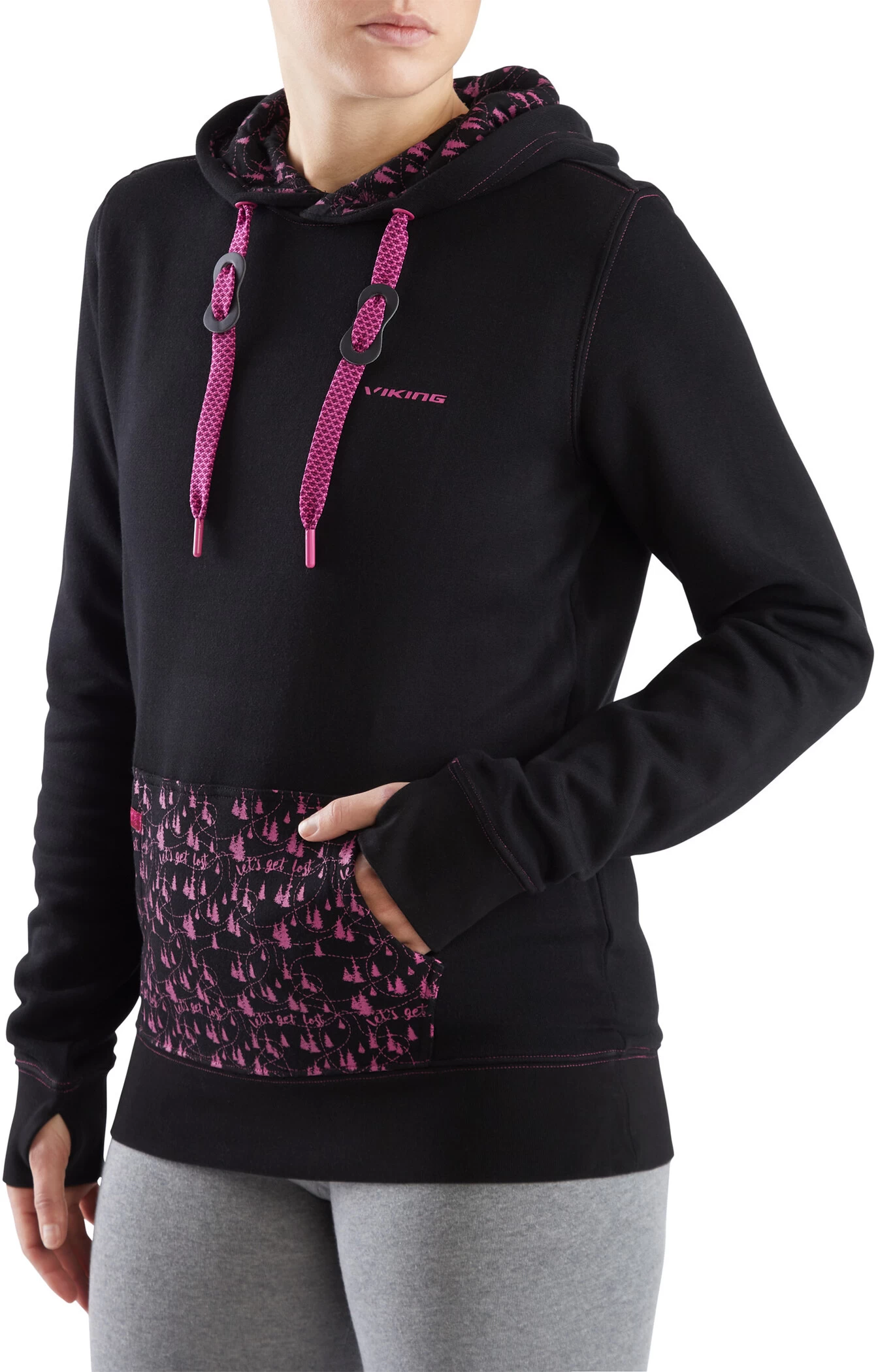 Viking Europe Bamboo Laxa Hoodie Dames, Zwart 3 Viking Europe Bamboo Laxa Hoodie Dames, Zwart