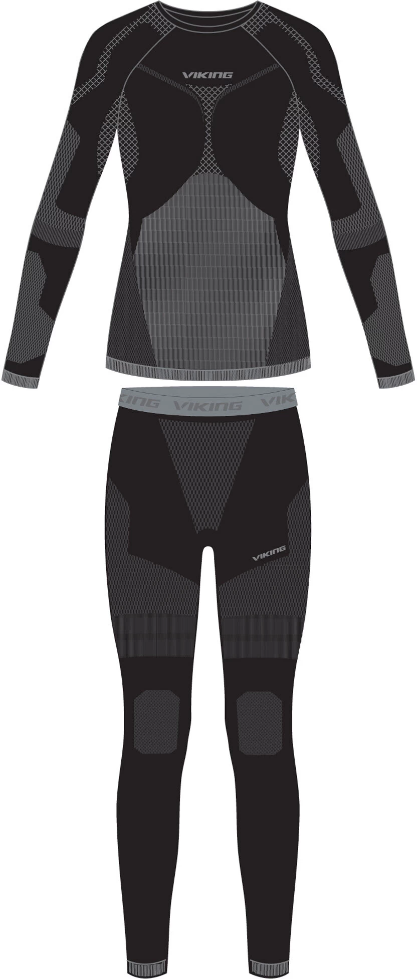 Viking Europe Volcanica Ondergoed Set Dames, Zwart/grijs 3 Viking Europe Volcanica Ondergoed Set Dames, Zwart/grijs