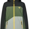 Ziener Anderl Ski Jas Kinderen, Grijs/groen -Sport- En Outdoorkleding ziener anderl ski jacket kids gray seal ripstop 1